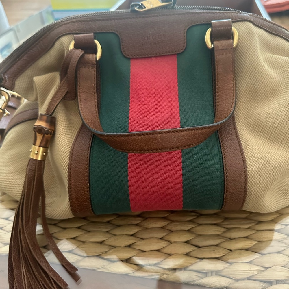 Gucci - Medium Canvas Rania Handle Bag